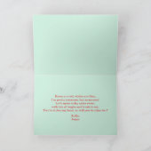 グリーンは彼のために軽い心のバレンタイン シーズンカード (内部)