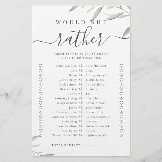 グリーンは彼女の方がブライダルシャワーの試合だ (正面)