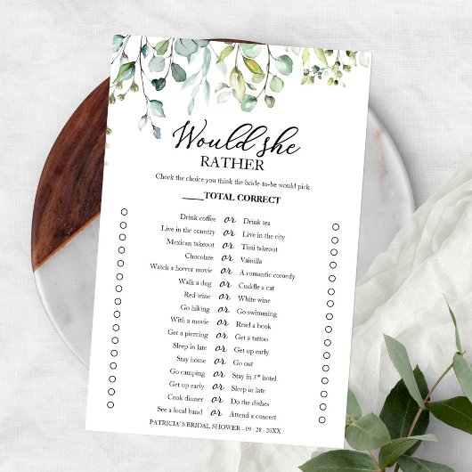 グリーンは彼女の方がブライダルシャワー試合だ チラシ