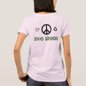 グリーンは新しいブラック Tシャツ (裏面)