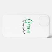 グリーンは私の色かわいいガーリーことわざ Case-Mate iPhoneケース (裏面 (横))