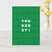 グリーンやったぞ！卒業カード カード (黄色い花)