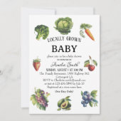 グリーンよくはしゃぐレトロロオーガニックーカル栽培ベビーショウ 招待状 (正面)