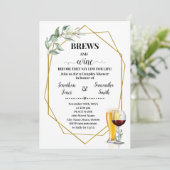 グリーンよりも前にビールとワイン ブライダルシャワー 招待状 (スタンド正面)