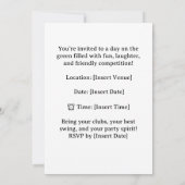 グリーンをパッティングしたゴルフクリスマスパーティー 招待状 (裏面)