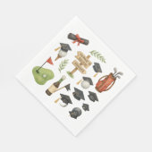 グリーンをパッティングするゴルファーをテーマにしたゴルフの卒業 スタンダードランチョンナプキン (角)