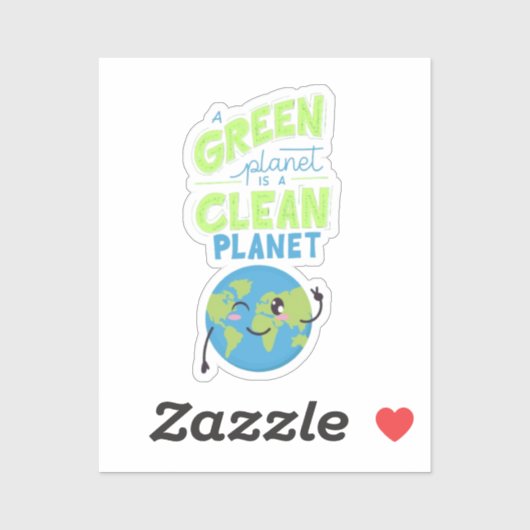 グリーンを搭載：自然で繁栄」 シール (シート)