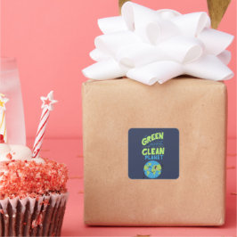 グリーンを搭載：自然で繁栄」 スクエアシール