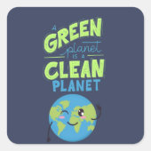 グリーンを搭載：自然で繁栄」 スクエアシール (正面)