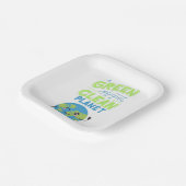 グリーンを搭載：自然で繁栄」 ペーパープレート (傾斜あり)