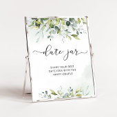 グリーンを飾ったデートの夜のアイデア。デートジャーの結婚式ゲーム ポスター