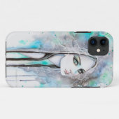 グリーンアイの幽霊ゴシックガール幻想アート Case-Mate iPhoneケース (裏面(横))