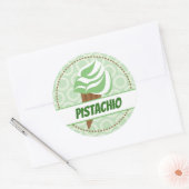 グリーンアイスクリームサークルラベル ラウンドシール (封筒)