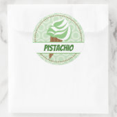 グリーンアイスクリームサークルラベル ラウンドシール (バッグ)