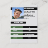 グリーンアイスホッケートレーディングカード コーリングカード (裏面)