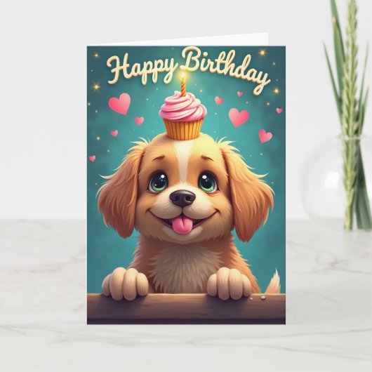 グリーンアイズの誕生日カード カード (正面)