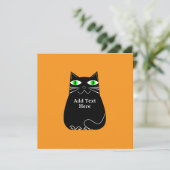 グリーンアイズ付き黒脂肪猫カスタム文字 シーズンカード (スタンド正面)