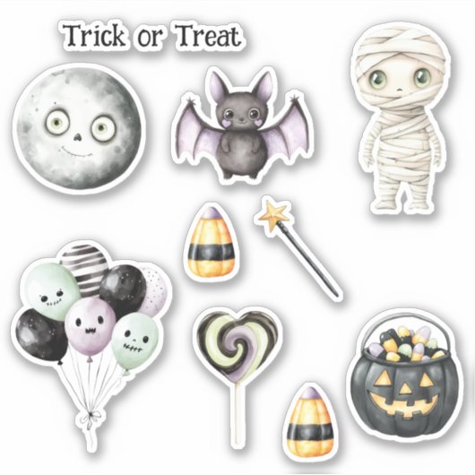 グリーンアイズ ハロウィン 月 シール (正面)