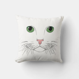 グリーンアイドキャット装飾用クッション クッション
