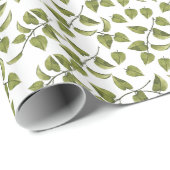 グリーンアイビーつる植物ラッピング紙 ラッピングペーパー (ロールコーナー)