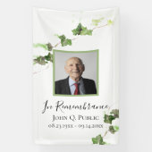 グリーンアイビーつる植物水の色のお祝いの生活 横断幕 (縦)