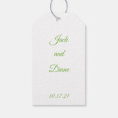 グリーンアイビーのピンク結婚の芽 ギフトタグ (裏面)