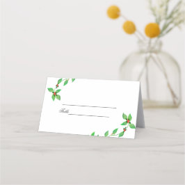 グリーンアイビーのピンク結婚の芽 プレイスカード