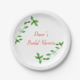 グリーンアイビーのピンク結婚の芽 ペーパープレート