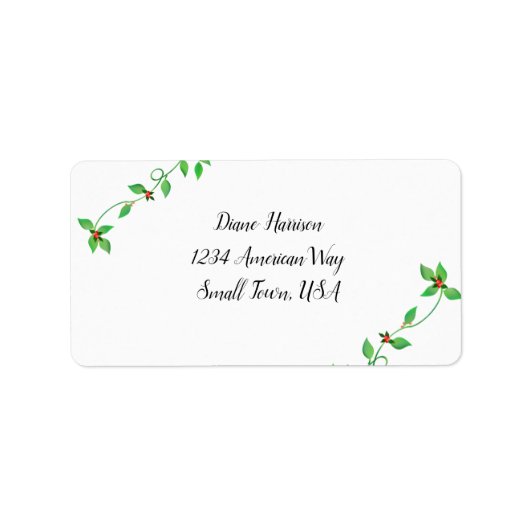 グリーンアイビーのピンク結婚の芽 ラベル (正面)