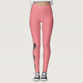 グリーンアイビーオンコーラルピンク レギンス (正面)