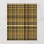 グリーンアイビーブラウン金ゴールドプレイドスクラップブック紙 (裏面)