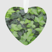 グリーンアイビーボタニカルプリント オーナメント (裏面)