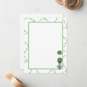 グリーンアイビーラティストピアリージンジャージャールジャー ノートカード (正面/裏面インサイチュ)