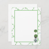 グリーンアイビーラティストピアリージンジャージャールジャー ノートカード (正面/裏面)