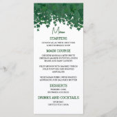 グリーンアイビー庭園の結婚式 メニュー (正面)