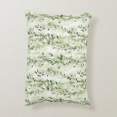 グリーンアイビー抽象芸術ジャングルヒョウin tree アクセントクッション (裏面(縦))