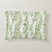 グリーンアイビー抽象芸術ジャングルヒョウin tree アクセントクッション (裏面)