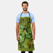 グリーンアイビー自然 エプロン (着用した状態)