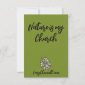 グリーンアイビー自然 招待状 (裏面)