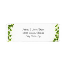 グリーンアイビー – 差出人住所ラベル ラベル