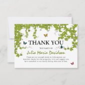 グリーンアイビー&蝶悔やみや弔慰サンキューカード (正面)