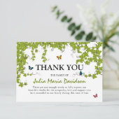 グリーンアイビー&蝶悔やみや弔慰サンキューカード (スタンド正面)