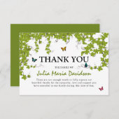 グリーンアイビー&蝶悔やみや弔慰サンキューカード (正面/裏面)