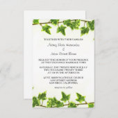 グリーンアイビー – 3x5結婚式招待状 招待状 (正面/裏面)