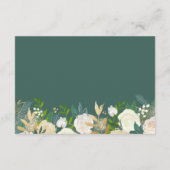 グリーンアイボリー金ゴールドフローラ結婚披露宴詳細 エンクロージャーカード (裏面)