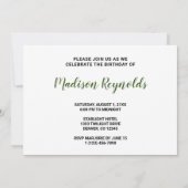 グリーンアイランドイラストレーション招待状 招待状 (裏面)