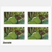 グリーンアイランドココナッツパームツリー 長方形シール (シート)