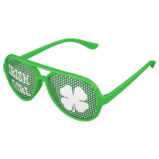 グリーンアイリッシュガールSt patricks dayパーティーシェード アビエーターサングラス (アングル)