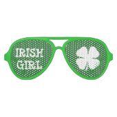グリーンアイリッシュガールSt patricks dayパーティーシェード アビエーターサングラス (正面)