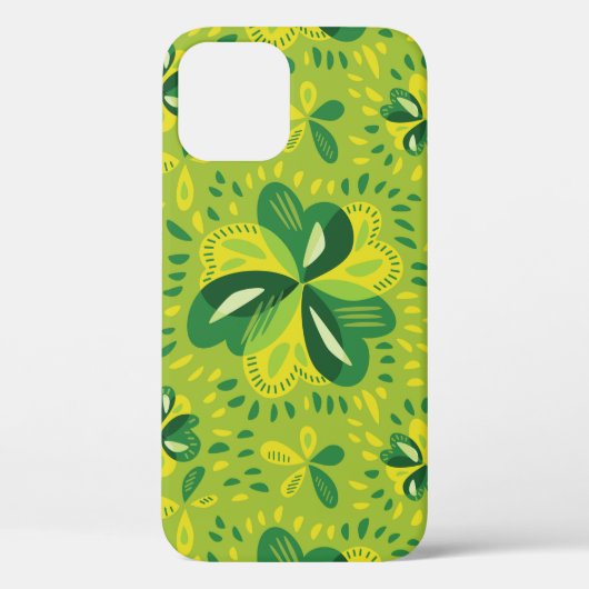グリーンアイリッシュクローバーパターン Case-Mate iPhoneケース (裏面)